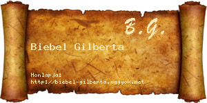 Biebel Gilberta névjegykártya