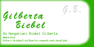 gilberta biebel business card